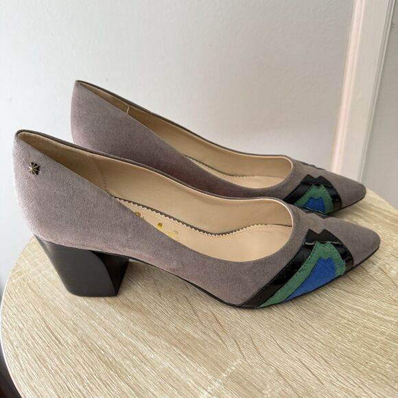 NEW Callisto Women's Advisor Pump Block Heels Size 6.5 Gray Suede - Picture 12 of 16